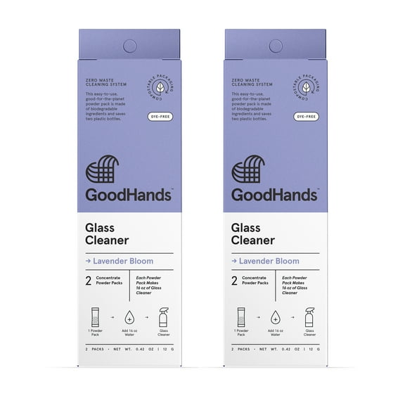 GoodHands Concentrated Glass Cleaner, Lavender Bloom - 2ct (2 Pack)