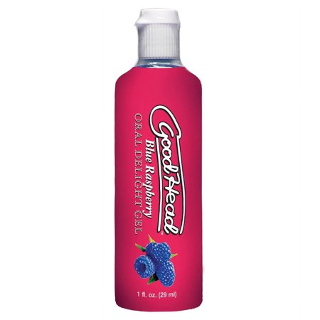 GoodHead Oral Delight Gel, Water Based Flavored Personal Lubricant, Blue Raspberry 1 oz
