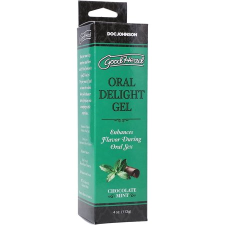 GoodHead Oral Delight Gel, Water Based Flavored Personal Lubricant, Chocolate Mint 4 oz