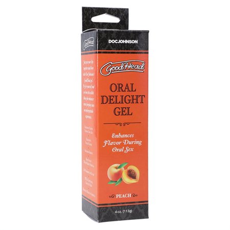 GoodHead Oral Delight Gel, Water Based Flavored Personal Lubricant, Peach 4 oz