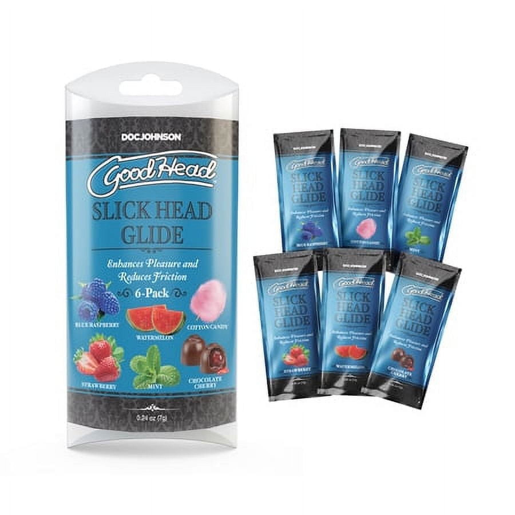 GoodHead Slick Head Glide MultiFlavor 6Pack 0.24 oz. Gel WaterBased