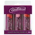 thumbnail image 1 of GoodHead Warming Head Oral Delight Gel, Water Based Flavored Personal Lubricant, Assorted, Pack of 3, 1 of 3