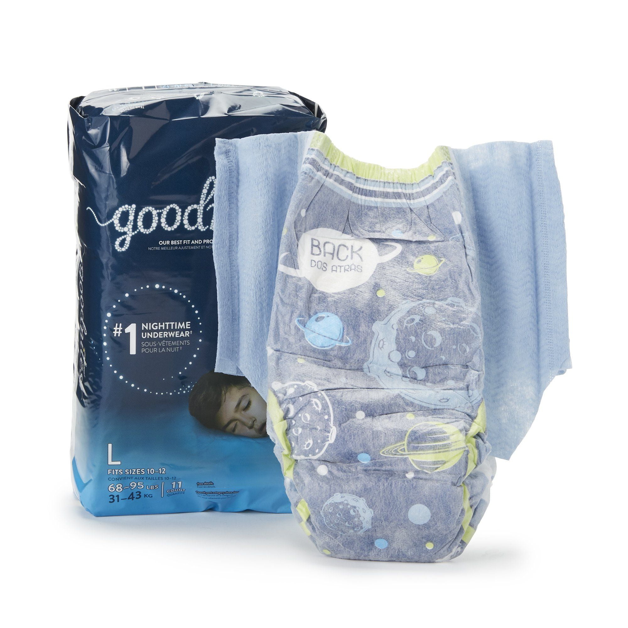 GoodNites Absorbent Underwear, Large (CS/44) - Walmart.com