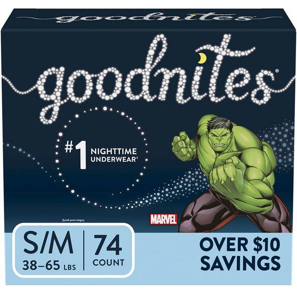 GoodNites Bedtime Bedwetting Underwear for Boys- Small/Medium (74 ct.)