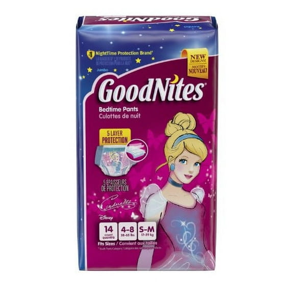 Goodnites Bedtime Bedwetting Underwear for Girls (Pack of 32)