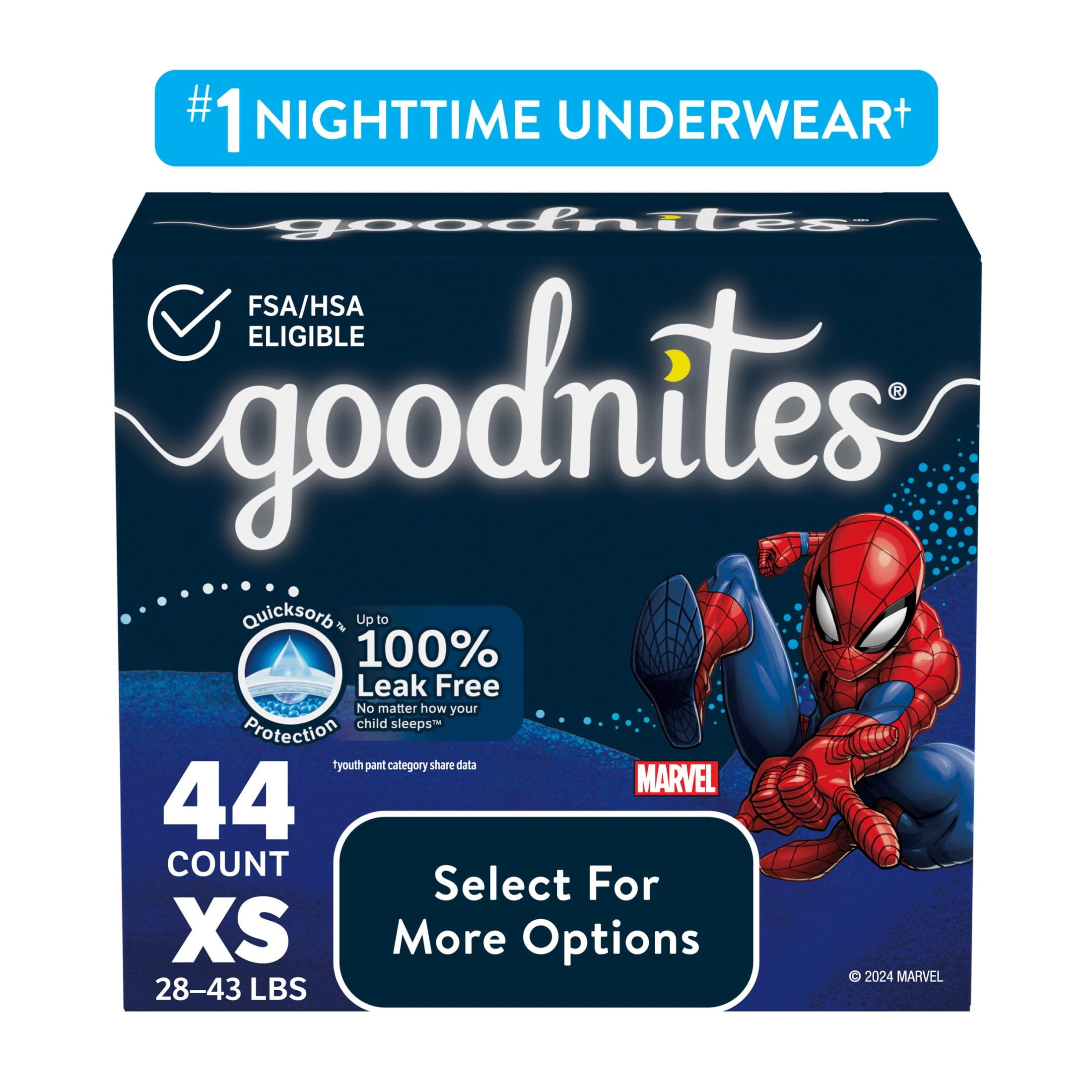 Goodnites Boys Nighttime Bedwetting Diapers S M 44 Ct Overnight Sleep Pack Walmart