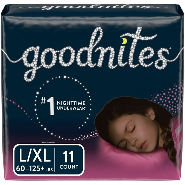 GoodNites? Bedtime Pants for Girls, Jumbo, Large/Extra Large