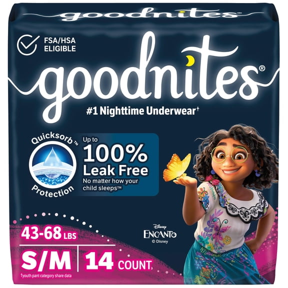 GoodNites Girls Nighttime Bedwetting Underwear Packaging May Vary 68 lb 14 Count