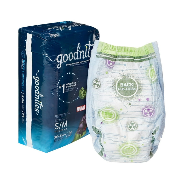 GoodNites Youth Absorbent Underwear Pull On, Small / Medium, Disposable,  Moderate Absorbency, Pack of 14