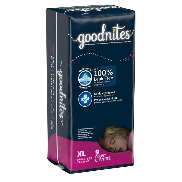 GoodNites Youth Youth Absorbent Underwear X-Large 95 to 140