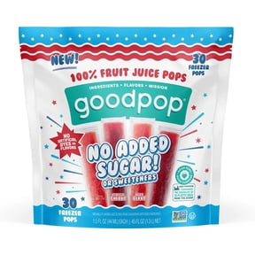 GoodPop 100% Fruit Juice Freezer Pops, 1.5 Fluid Ounce (Pack of 30)