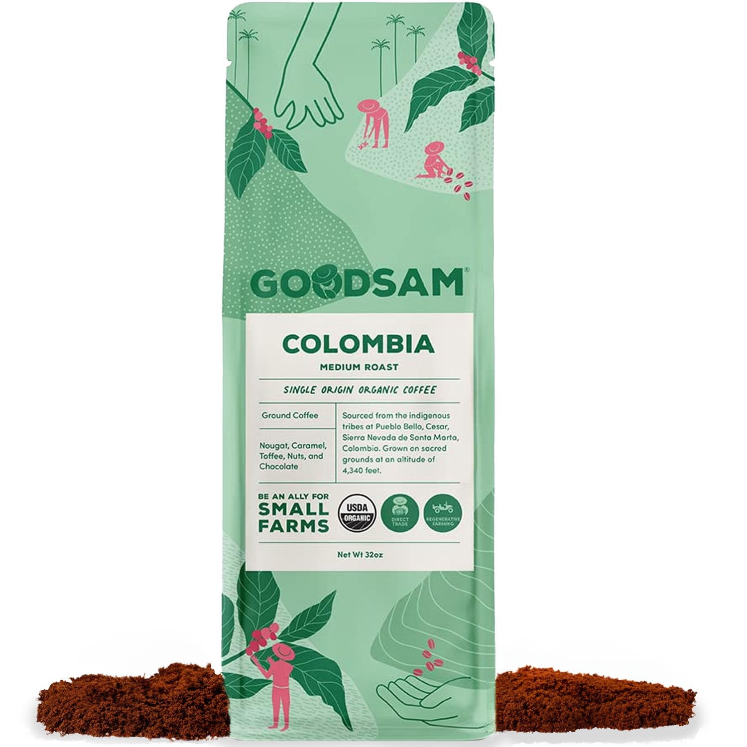 Organic Cold Brew Coffee Bundle - Guatemalan Medium Roast (2lb) & Peruvian Medium Roast (1lb) - Ground - View #2