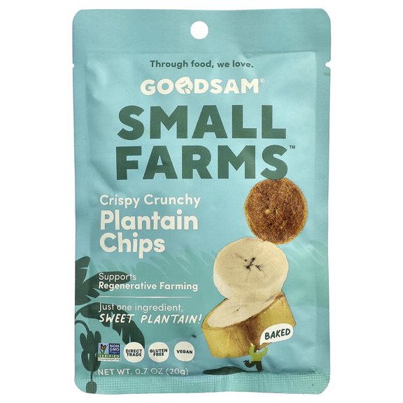 GoodSam PBC, Small Farms, Crispy Crunchy Chips, Plantain, 0.7 oz