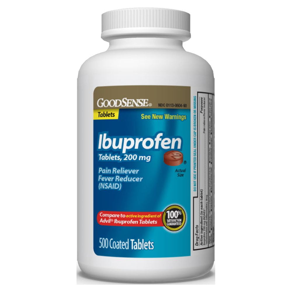 GoodSense 200 mg Ibuprofen Tablets, Fever Reducer and Pain Relief from