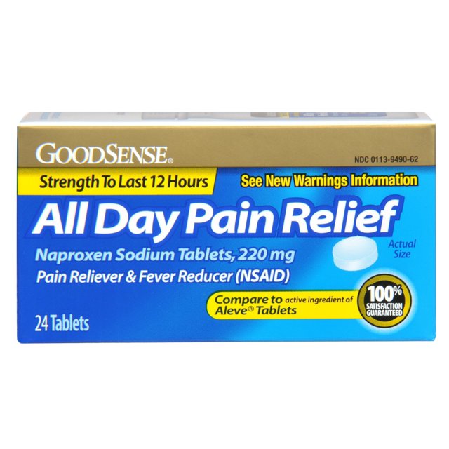 GoodSense All Day Pain Relief, 220 mg Naproxen Sodium Tablets, 24 Ct