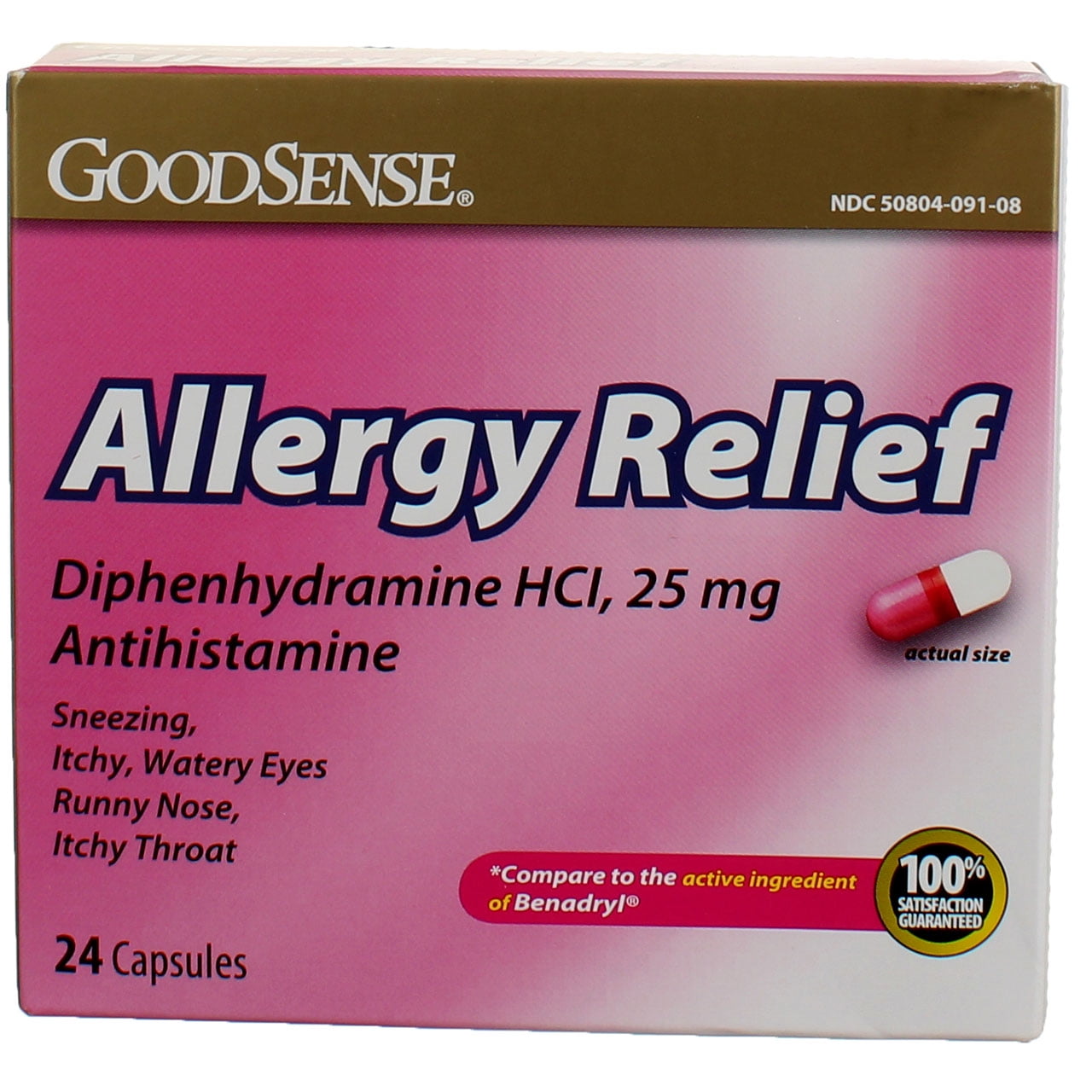 GoodSense Allergy Relief Antihistamine Tablets, 25 mg, 24 Ct