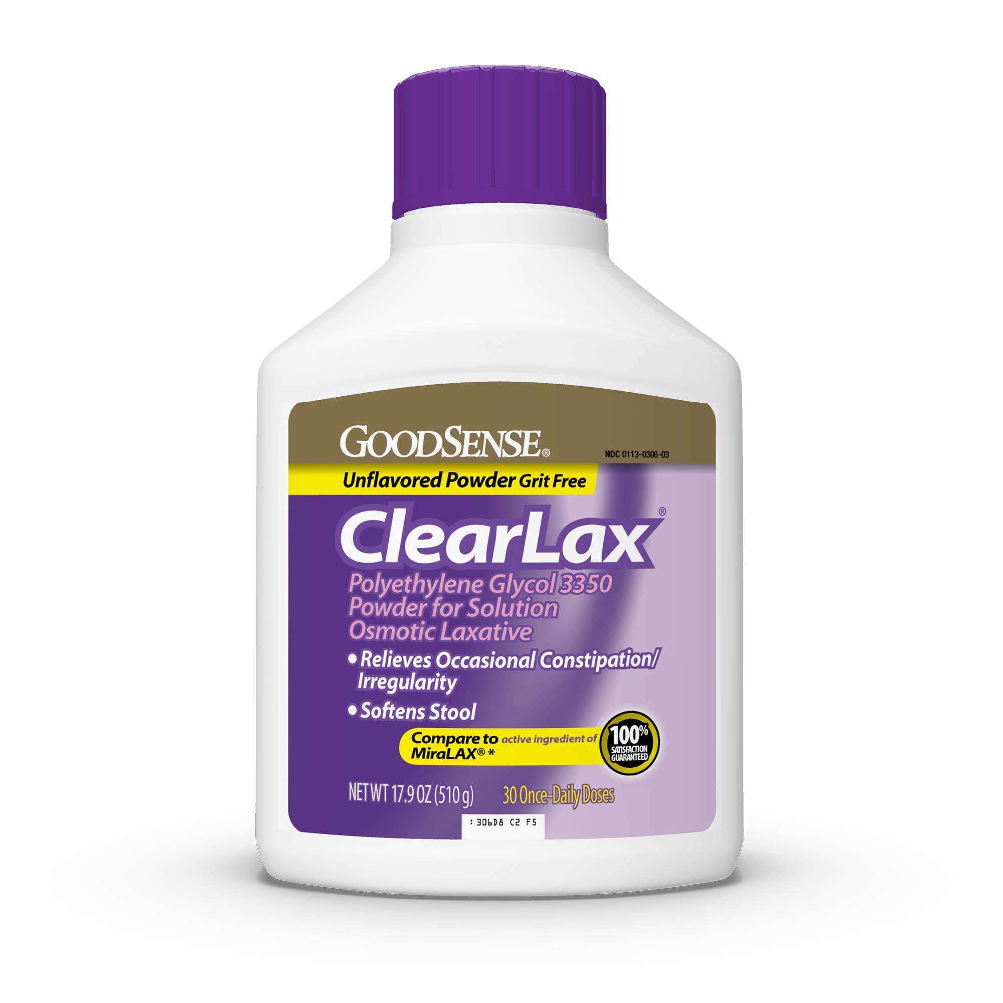 GoodSense ClearLax, Polyethylene Glycol 3350 Powder for Solution