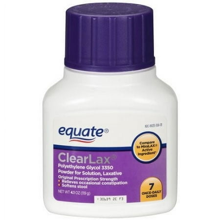 GS ClearLax Powder, Polyethylene Glycol 3350, Unflavored Laxative, 4.1 Oz