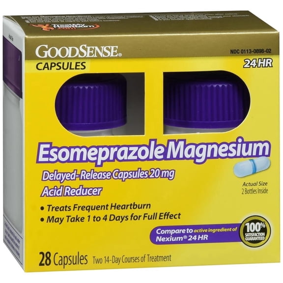 GoodSense Esomeprazole Magnesium Delayed Release Capsules, 24HR, 2/14 Ct