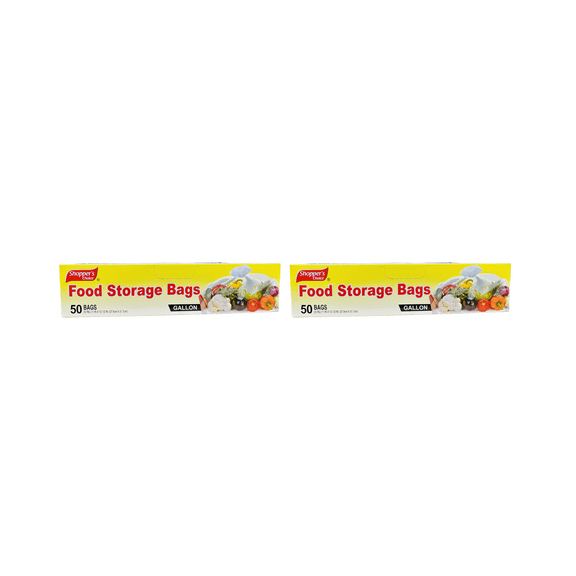 GoodSense Food Storage Bags 50ct Gallon Size with Ties  2 Pack