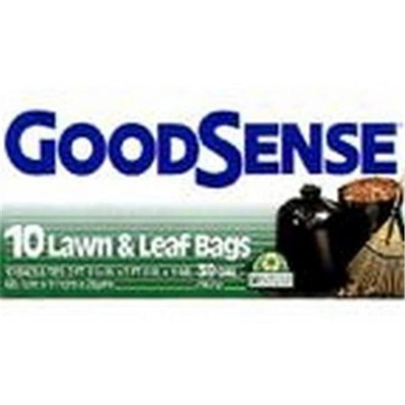 GoodSense Lawn & Leaf Trash Bags, 39 Gallon, with Flap Ties, 10 Ct