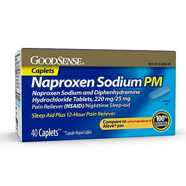 GoodSense Naproxen Sodium, 220mg/ Diphenhydramine Hydrochloride, 25 mg