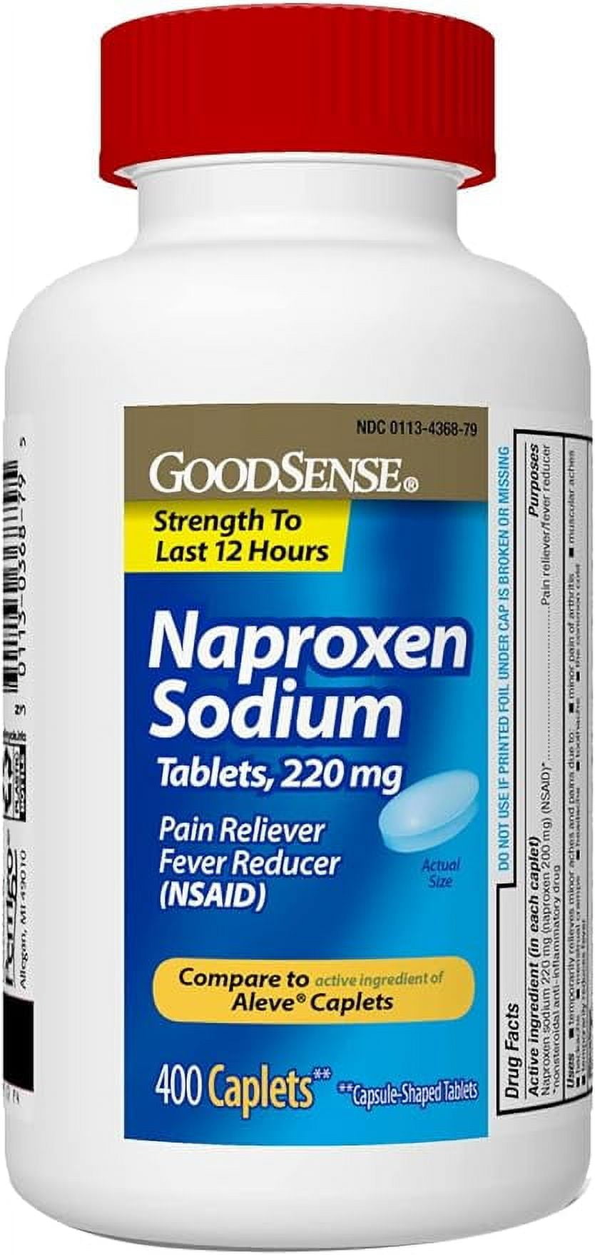 GoodSense Naproxen Sodium Tablets 220 mg, Pain Reliever and Fever