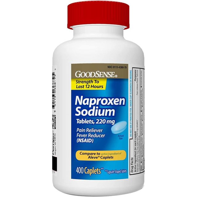 GoodSense Naproxen Sodium Tablets 220 mg, Pain Reliever and Fever