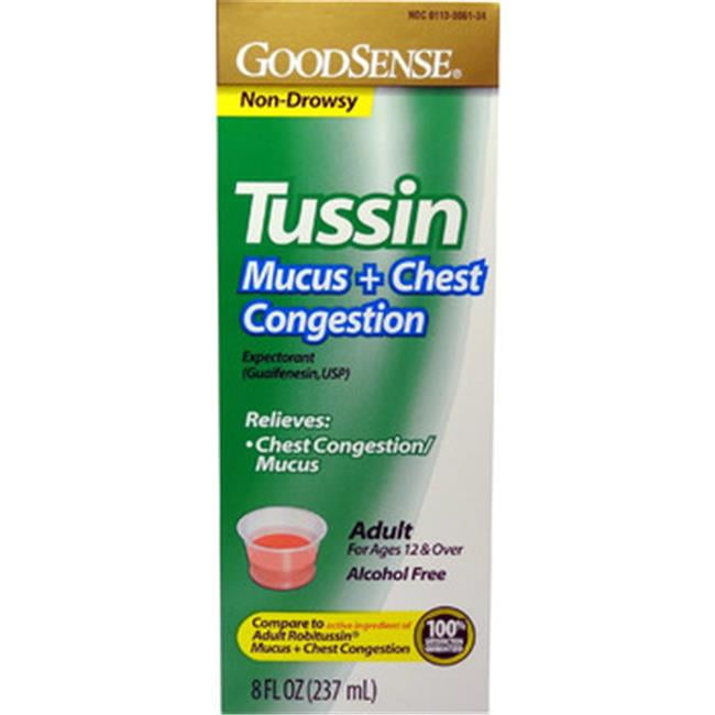 GoodSense Tussin DM Cough & Chest Congestion Cough Suppressant Liquid, 8 fl oz