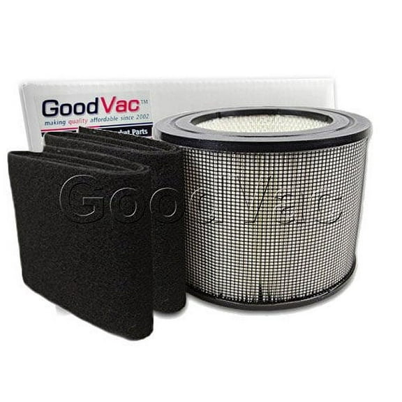 GoodVac Replacement HEPA Filter + 2 Carbon Prefilter Wraps to fit Filter Queen Defender 4000