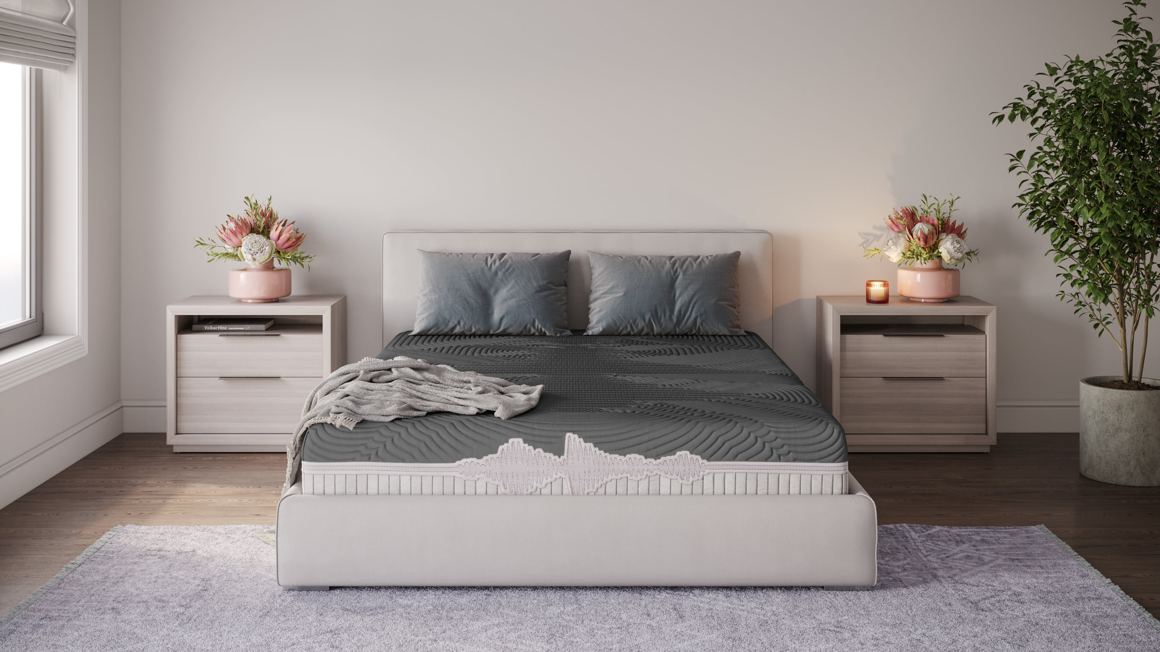 GoodVibeSleep 13 inch Soothe Hybrid Foam and Coil Mattress, Queen Size