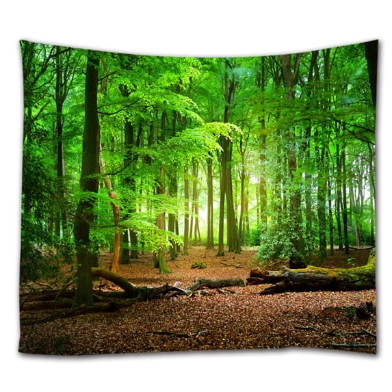 Goodbath Forest Tapestry, Nature Woodland Tree Tapestry Wall Hanging for Bedroom Living Room Dorm Home Décor,60"x50",Green