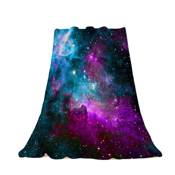 Goodbath Outer Space Universe Galaxy Soft Cozy Throw Blanket for Couch Sofa Bed Chair Travel for All Season Teens Boys Girls, 60"x50", 1 Piece