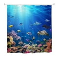 thumbnail image 1 of Goodbath Shower Curtain 84 inch, Underwater Sea Life Fish Polyester Fabric Waterproof  Bath Curtains for Bathroom Bathtub, Extra Long 72 x 84 inches, 1 of 6