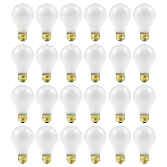 Goodbulb 60 Watt A19 Medium Base 130 Volt Rough Service 5000 Hour Incandescent - Standard Household E26 Bulb - Frosted Finish/Pack of 2