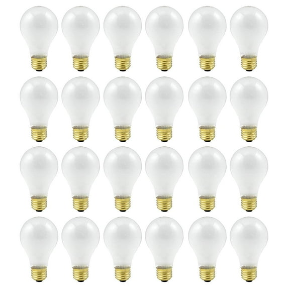 Goodbulb 60 Watt A19 Medium Base 130 Volt Rough Service 5000 Hour Incandescent - Standard Household E26 Bulb - Frosted Finish/Pack of 8