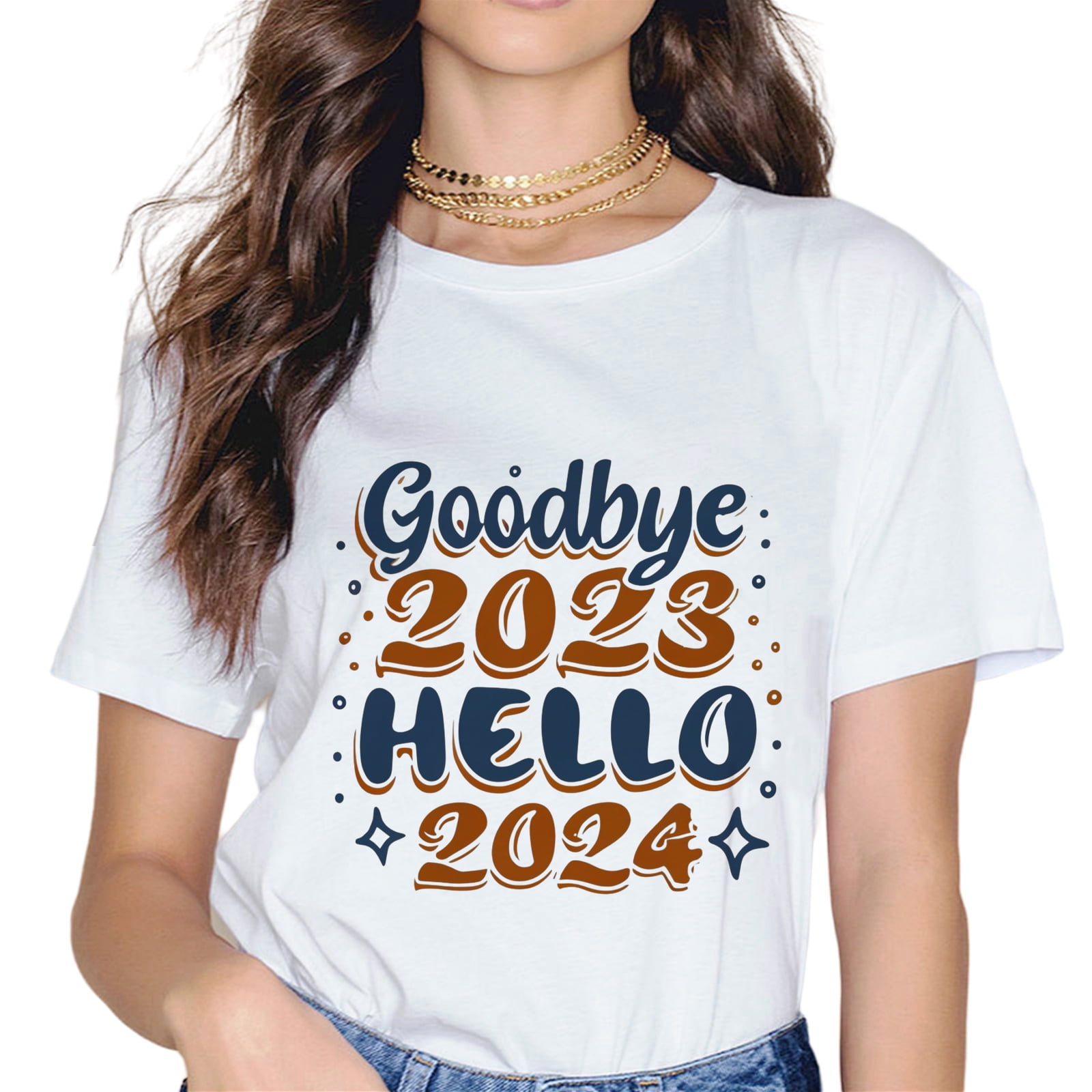 Goodbye 2023 Hello 2024 Gifts For New Year 2024 TShirt