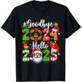 Goodbye 2024 Hello 2025 Costume Colorful Family Group Lover TShirt