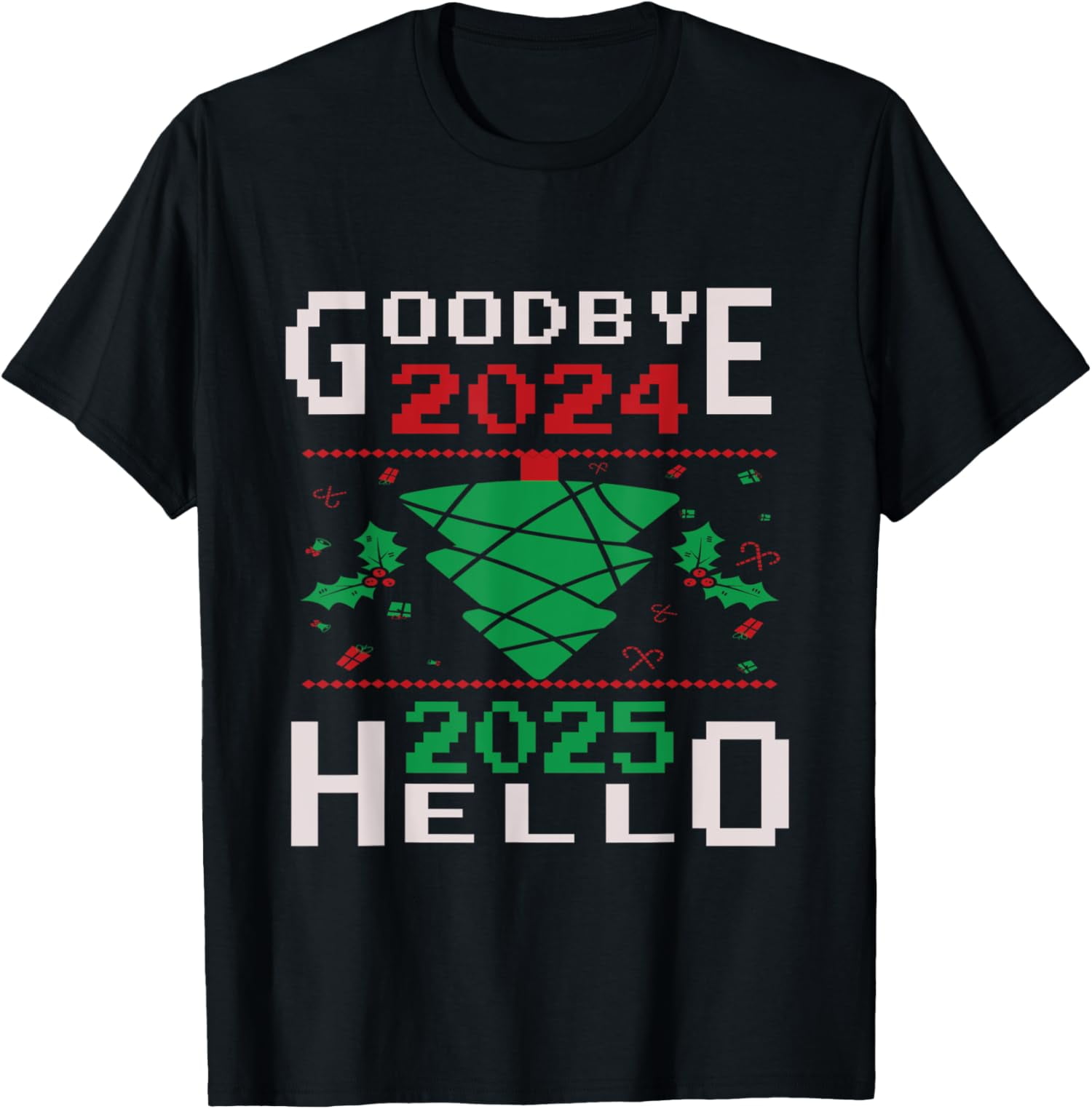 Goodbye 2024 Hello 2025 Happy New Year Family Christmas TShirt