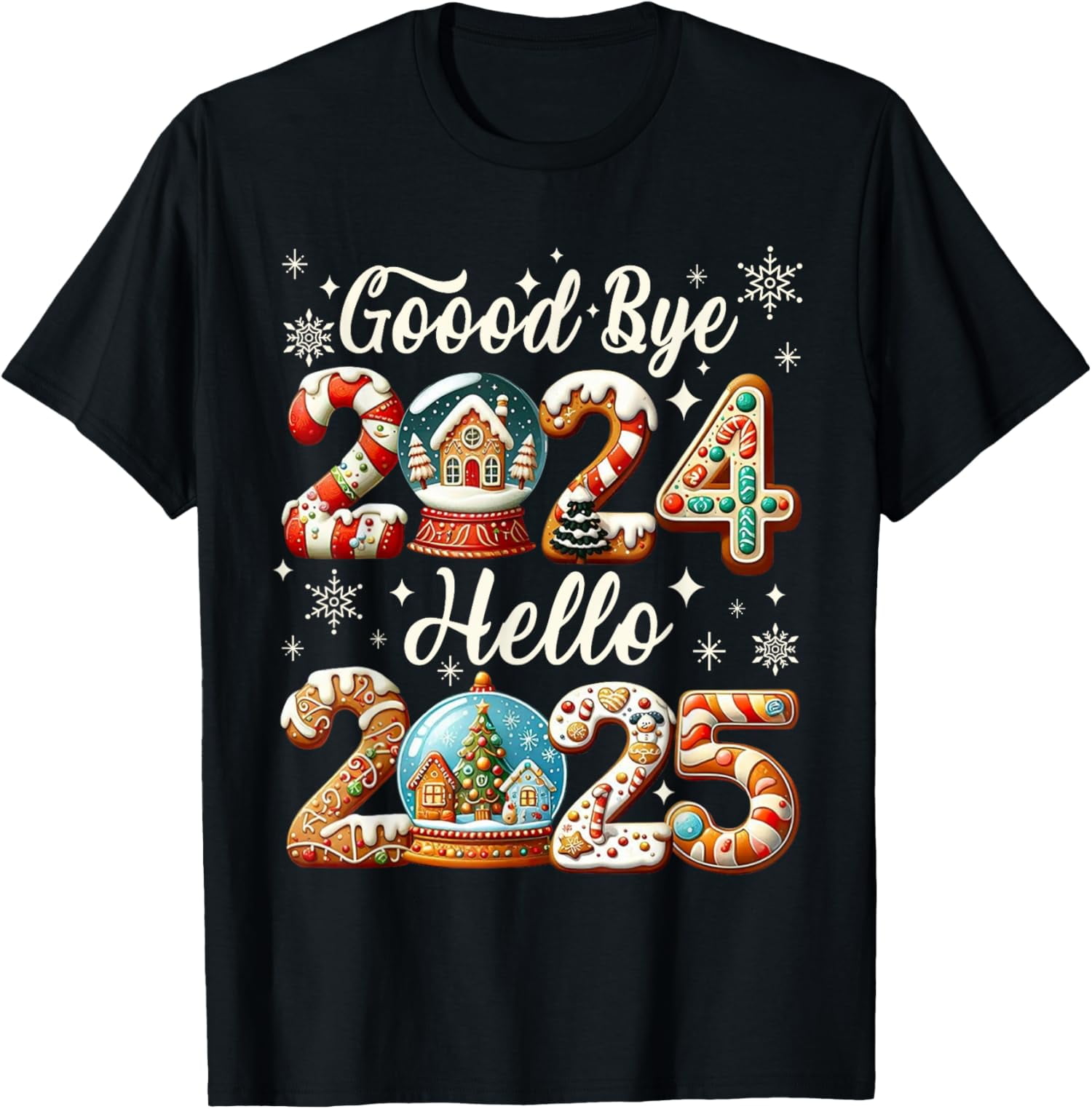 Goodbye 2025 Hello 2025 Happy New Year's Eve Christmas Xmas TShirt