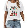 thumbnail image 1 of Goodbye 2025 Hello 2026 Print T-Shirt Graphic Tees Shirts White Holiday Transition Design Gathering Soft Breathable Relaxed Fit Fashion Tops S-5XL, 1 of 5