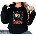 thumbnail image 1 of Goodbye 2025 Hello 2026 Theme Santa Claus and elk Graphic Cotton Tee T Shirt Tops Hooded long-sleeved Black S-2XL, 1 of 7