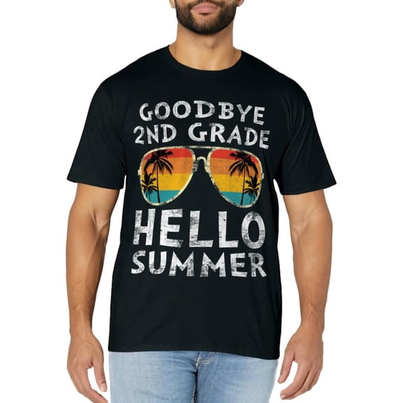 Goodbye 2nd Grade Hello Summer Sunglasses Last Day Of School T-Shirt