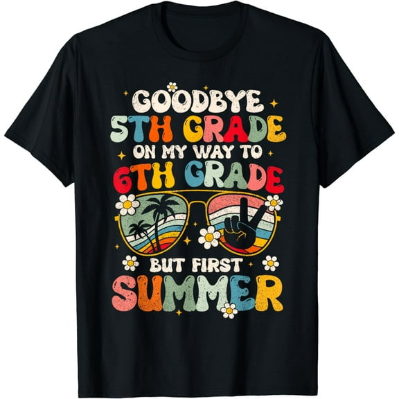 Goodbye 5th Grade Graduation To 6th Grade Hello Summer Kids T-Shirt