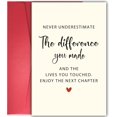 thumbnail image 1 of Goodbye Card for Coworkers Leaving - Heartfelt Farewell Card with Uplifting Message ‘Never Underestimate The Difference You Made’, Retirement Gifts for Women Men, New Job Card for Boss Friends, 1 of 3