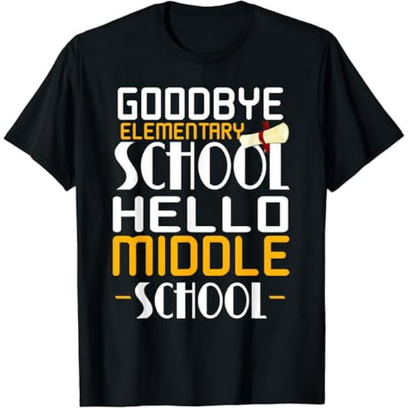 Goodbye Elementary Hello Middle School graduate apparel Gift T-Shirt