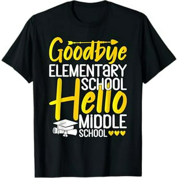 Goodbye Elementary School Hello Middle School Graduation T-Shirt