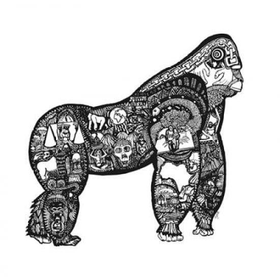 Goodbye Gorilla Canvas Art - Liz Ash (24 x 24)