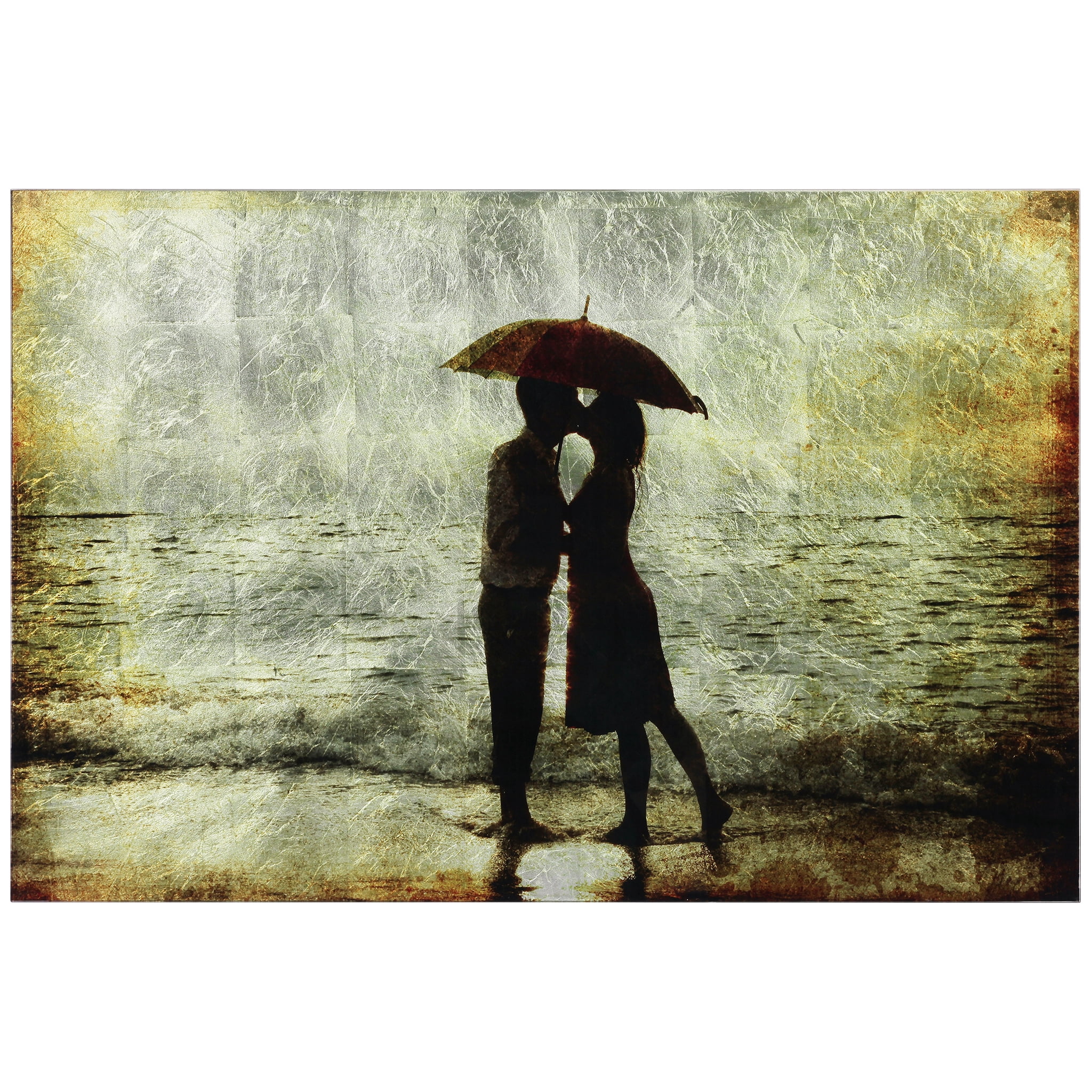 Goodbye Kiss Reverse 32.00" x 0.20" Mixed Media Art, by Empire Art