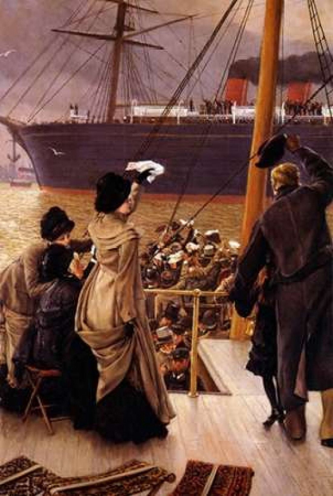 Goodbye On The Mersey Canvas Art - James Jacques Tissot (24 x 36)